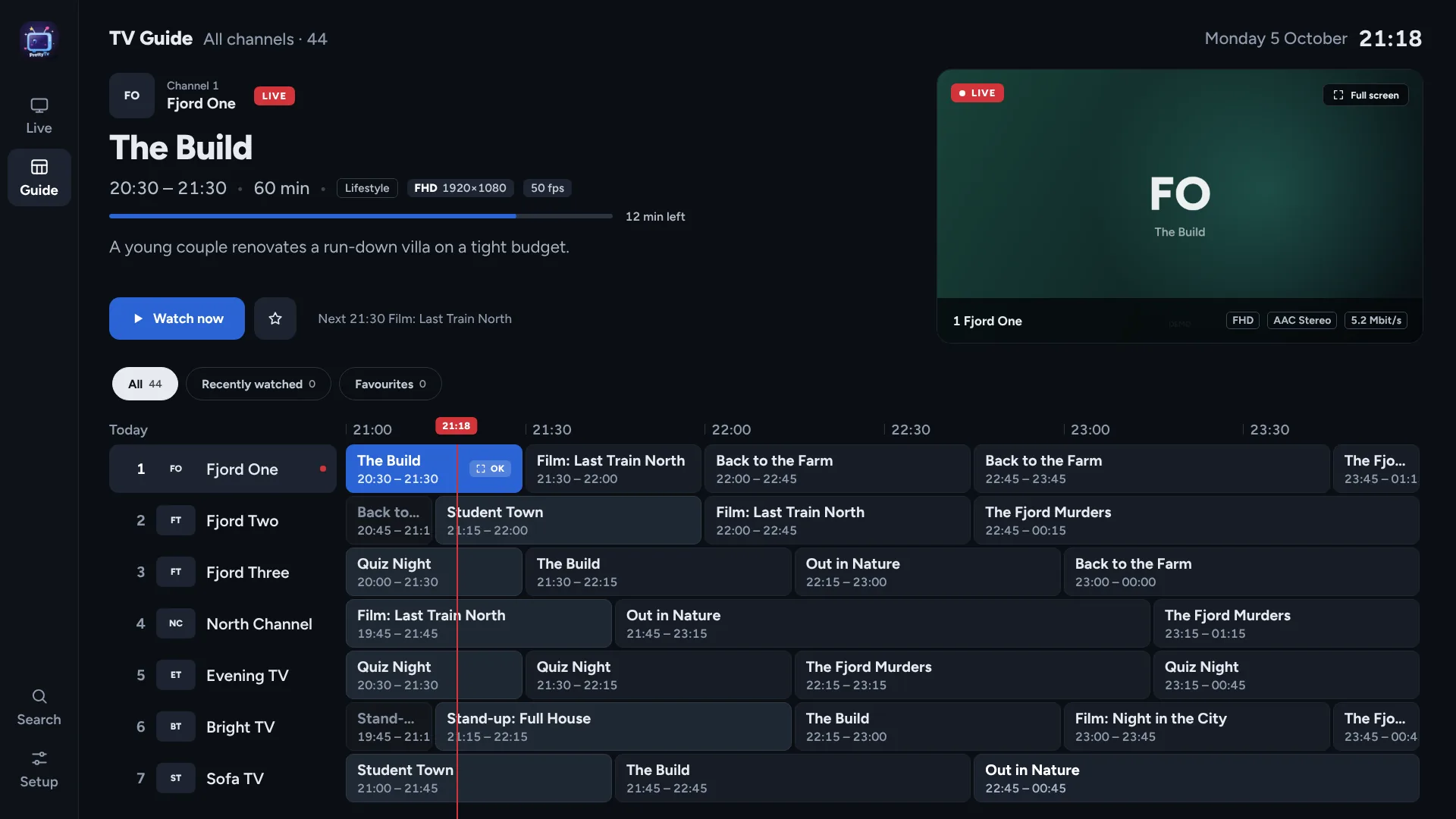 A TV guide that feels like television